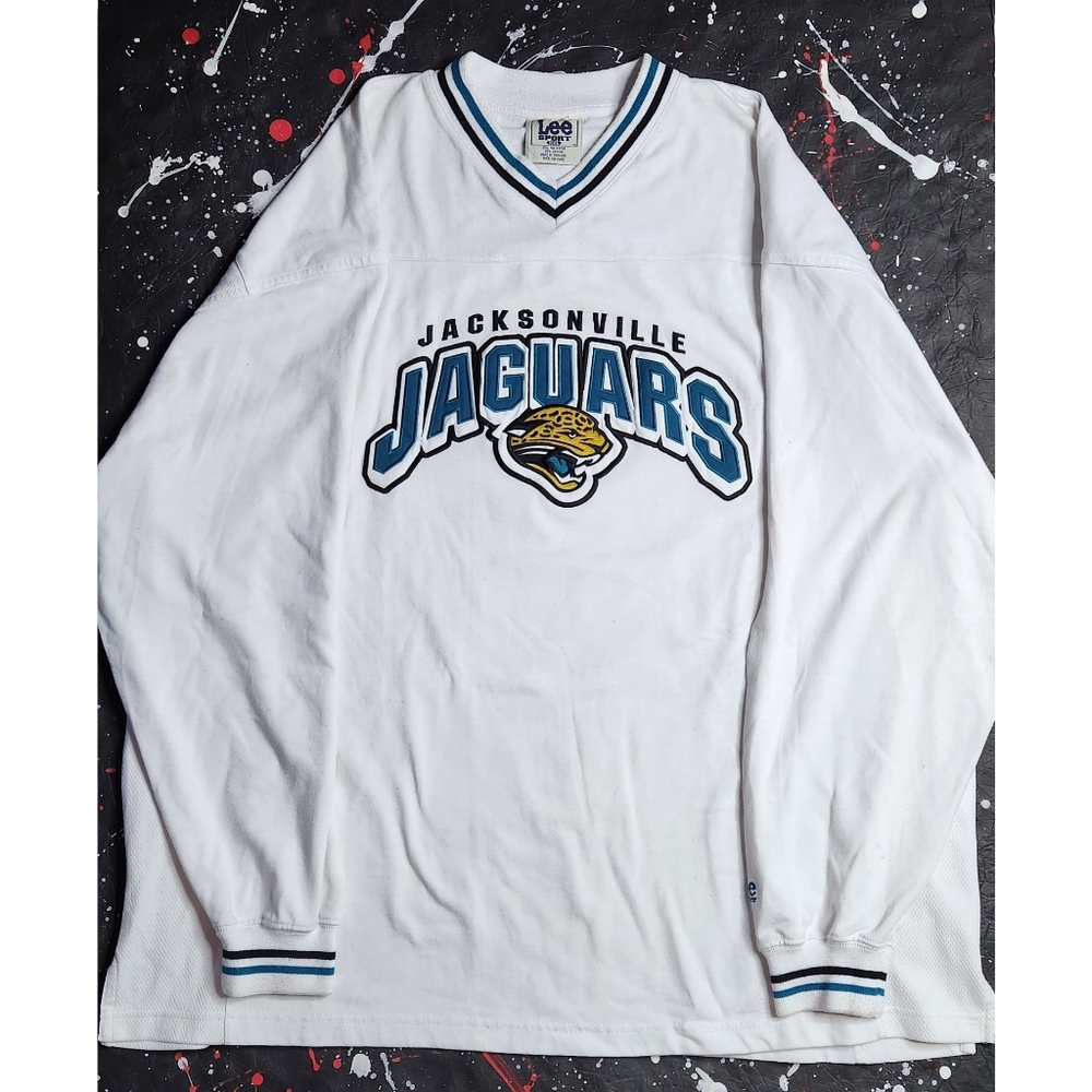 Vintage Jacksonville Jaguars men's NFL embroidered NHL - style hockey jersey 2XL